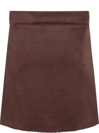 Caffe' d'Orzo Brown "pesca" Skirt For Girl