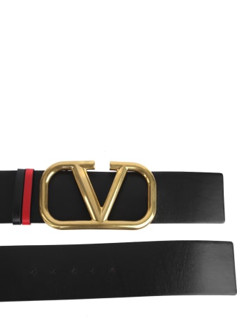 Valentino Reversible Vlogo Leather Belt