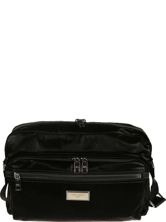 Dolce & Gabbana Two-way Zip Logo Plaque Shoulder Bag