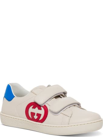 Gucci Ace Leather Sneakers With Logo