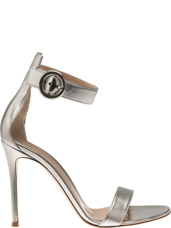 Gianvito Rossi Portofino 105 Silvery Sandal