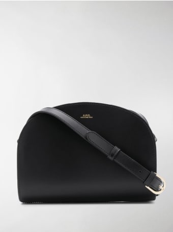A.P.C. Leather Demi-lune Crossbody Bag