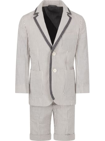Stella McCartney Kids Grey And White Suit For Boy