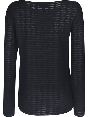Emporio Armani Striped Lace Top