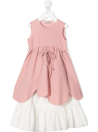 Il Gufo Tiered Drawstring Dress