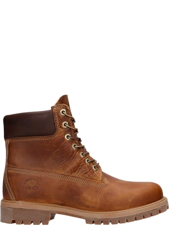 Timberland Heritage 6in Combat Boots In Brown Leather