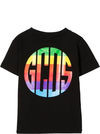 GCDS Black Cotton T-shirt