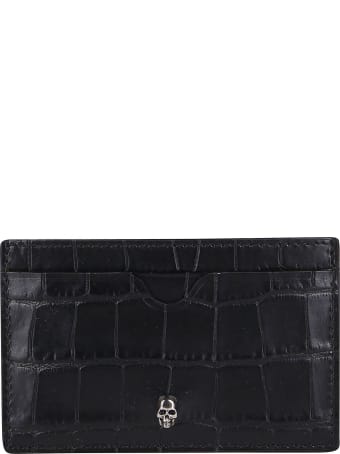 Alexander McQueen Black Leather Cardholder