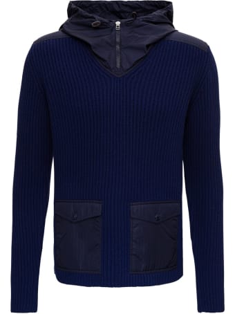 Moncler Hybryd Hooded Sweater In Nylon And Wool By Jw Anderson