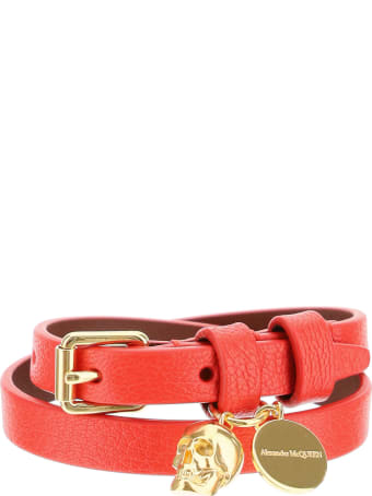 Alexander McQueen Double Wrap Skull Bracelet