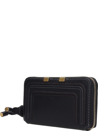 Chloé Long Mercie Wallet In Black Leather