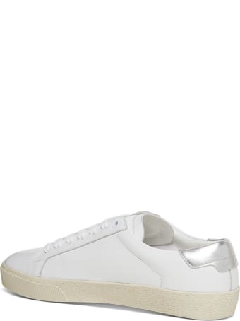 Saint Laurent Court Classic Sl / 06 Sneaker In Leather With Metallic Logo