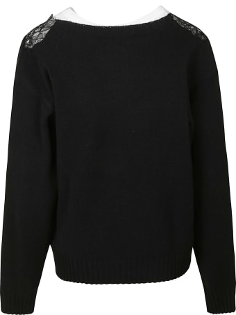 Philosophy di Lorenzo Serafini Floral Lace Applique Sweatshirt