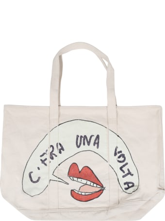 The Animals Observatory Ivory Bag For Girl With Logo