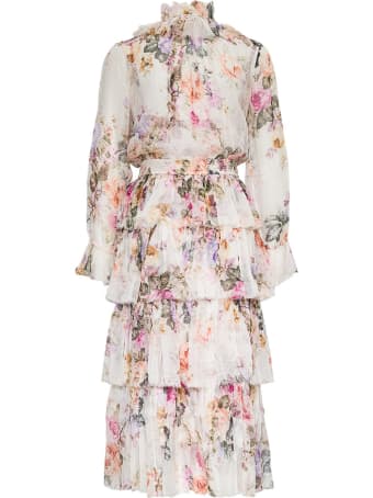 Zimmermann Zella Floral Silk Long Dress