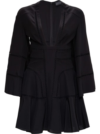 Giovanni Bedin Silk Crepe Dress With Openwork Details
