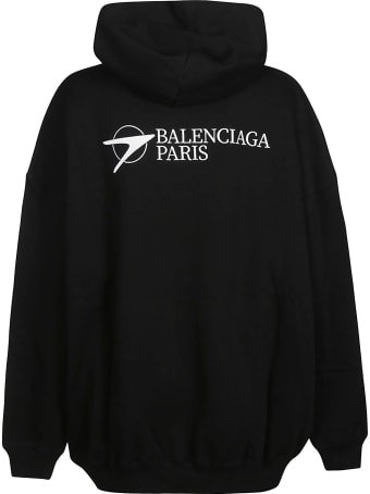 Balenciaga Oversized Logo Embroidered Hoodie