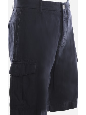 Eleventy Cargo Bermuda Shorts Made Of Cotton And Linen