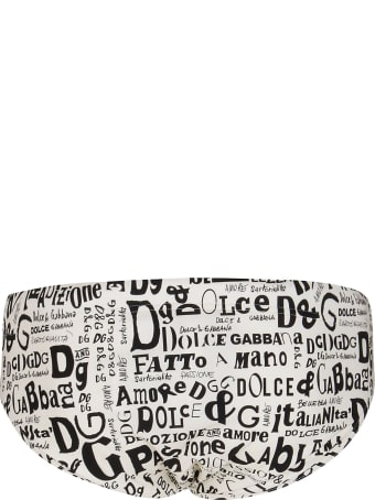 Dolce & Gabbana White Swimming Trunks