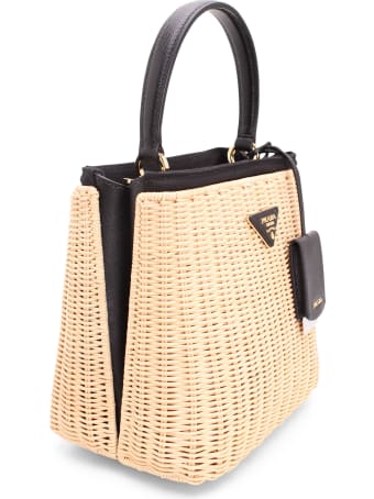 Prada 'panier' Wicker Tote Bag