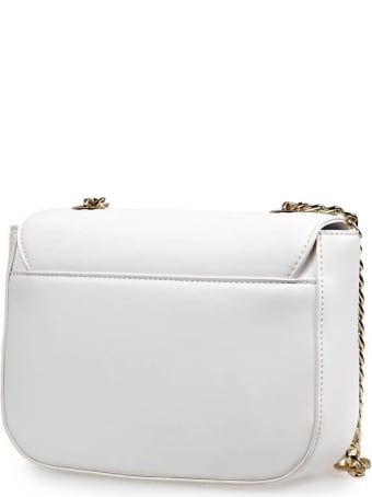 Love Moschino White Medium Crossbody Bag With Logo