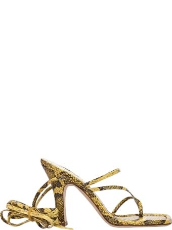 Paris Texas Snake Print Sandals