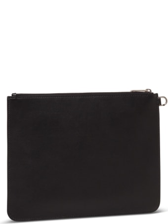 Givenchy Leather Clutch With Logo Print