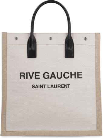 Saint Laurent Rive Gauche Canvas Tote Bag