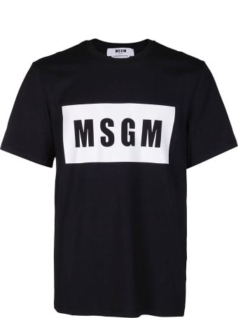 MSGM Black Cotton T-shirt