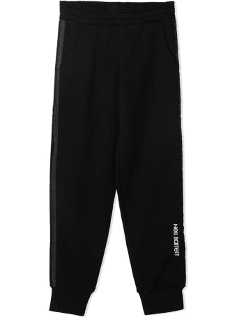 Neil Barrett Black Cotton Track Pants