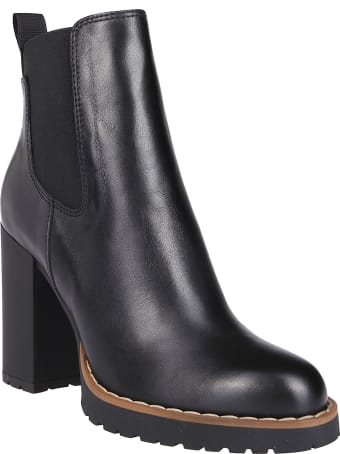 Hogan Black Leather Ankle Boots