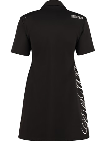 Off-White Side Logo Print Shirt Dress
