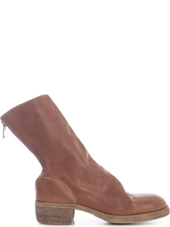 Guidi Back Zip Mid Boots Thick Sole Leather
