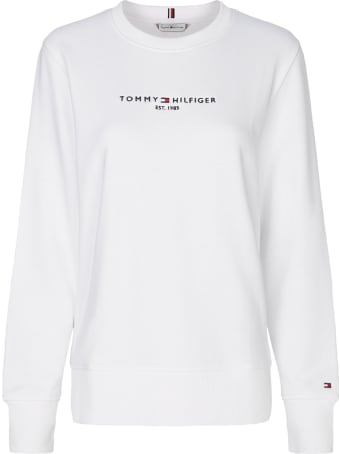 Tommy Hilfiger White Cotton Sweatshirt