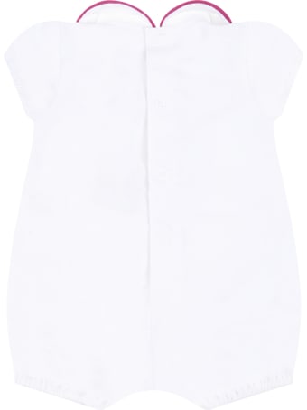 Little Bear White Romper For Baby Girl