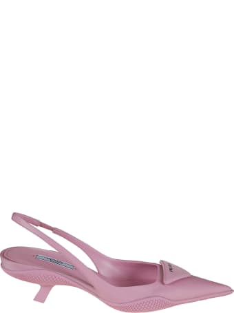 Prada Slingback Logo Pumps