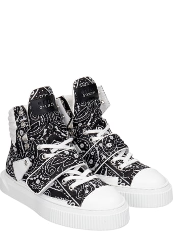Gienchi Hypnos Sneakers In Black Leather And Fabric