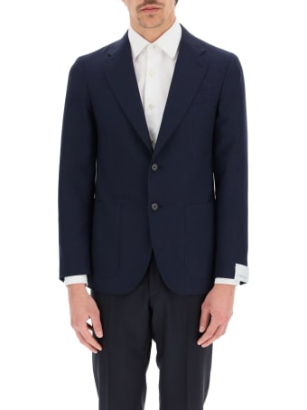 Caruso Tosca Check Wool Blazer
