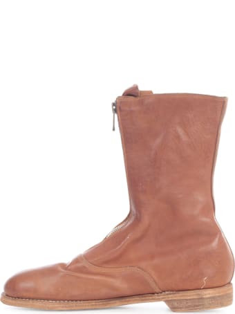 Guidi Front Zip Army Boots Sole Leather