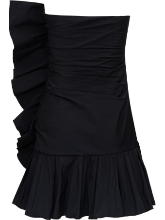 RED Valentino Taffeta Dress With Ruffles