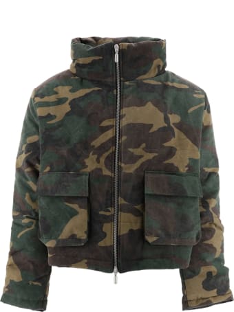 Rhude Camouflage Jacket With Logo Patch