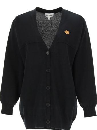 Kenzo Cotton Cardigan Tiger Crest Patch