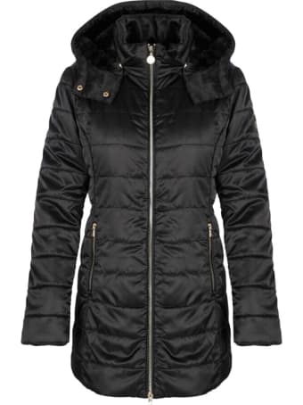 EA7 Ea7 Piumino Con Cappuccio Nero Donna