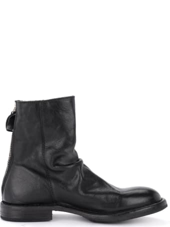 Moma Black Leather Ankle Boot