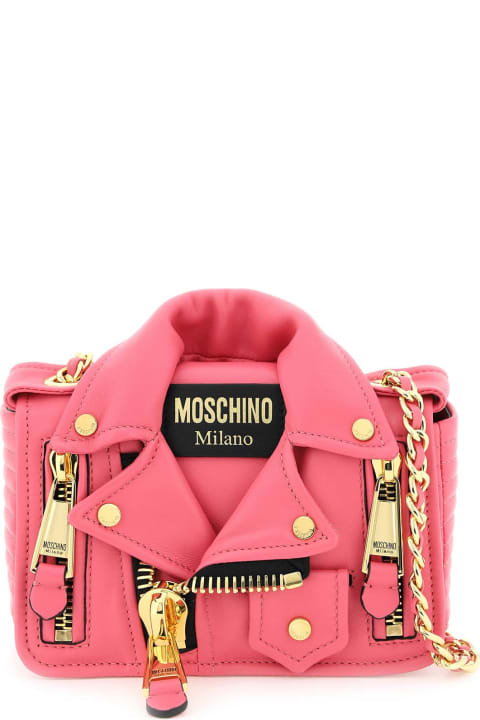 Fashion for Women Moschino Nappa Leather Small Biker Bag