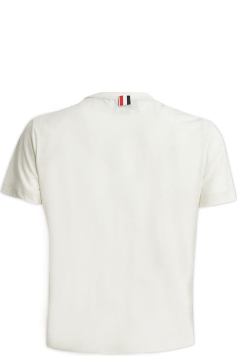 Thom Browne for Women Thom Browne Chest Patch-pocket Crewneck T-shirt