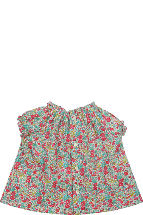 ベビーボーイズ トップス Bonpoint Multicolor T-shirt For Baby Girl With Liberty Print