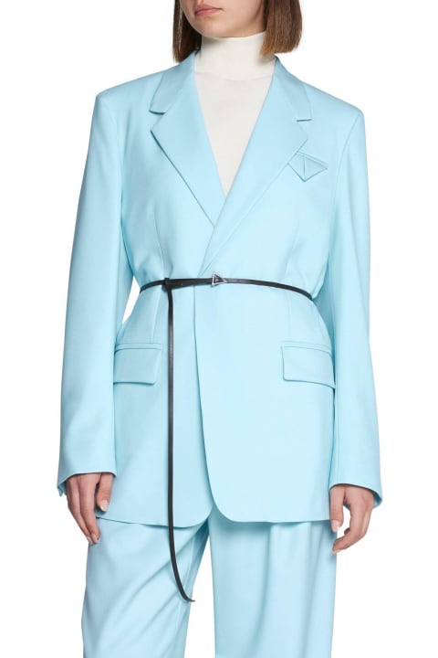 Bottega Veneta Coats & Jackets for Women Bottega Veneta Belted-waist Twill Jacket