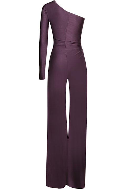 Amen Jumpsuits for Women Amen Purple Lycra Jumpsuit With Buckle