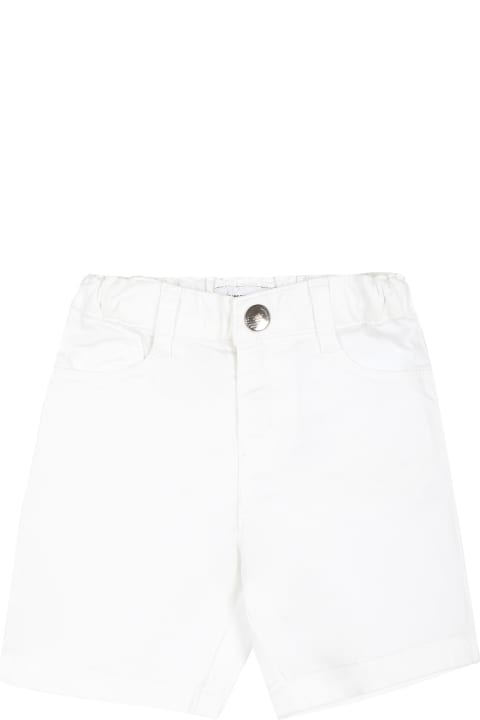 Fashion for Baby Girls Emporio Armani White Shorts For Baby Boy With Eagle